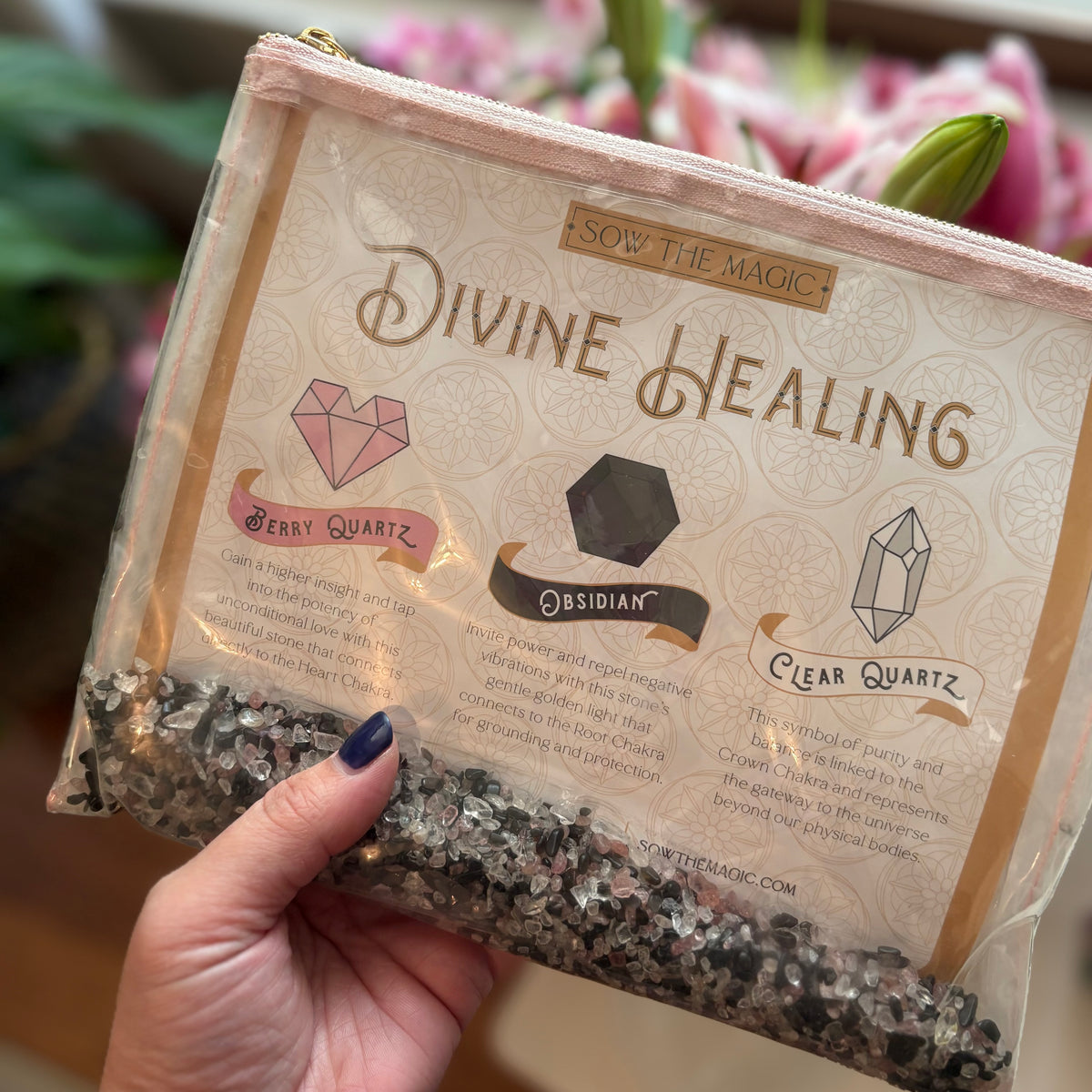 Divine Healing Ritual Bag for Herb & Crystal Healing Kit